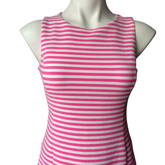 Lilly Pulitzer Whiting Hotty Pink Ottoman Stripe Cut Out Jersey Shift Dress,Sz 6 - Picture 10 of 15